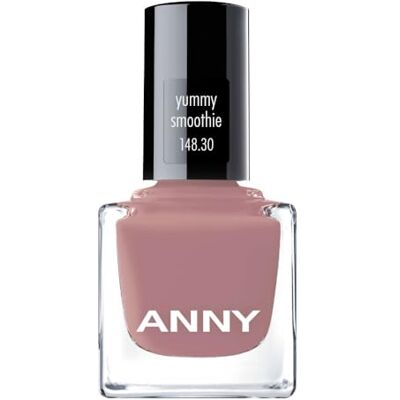ANNY Nail Polish – Hochwertiger Farb-Nagellack mit langanhaltendem Glanz, splitterresistent und schnelltrocknend, Farbe: yummy smoothie Pudriges Rosé 15 ml ANNY Nail Polish – Hochwertiger Farb-Nagellack mit langanhaltendem Glanz, splitterresistent und schnelltrocknend, Farbe: yummy smoothie Pudriges Rosé 15 ml