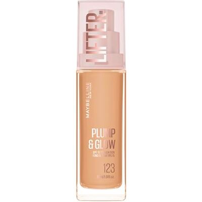 MAYBELLINE New York Lifter Foundation, Flüssiges Make-up für strahlenden Teint mit Hyaluron und Niacinamid, polstert auf & spendet Feuchtigkeit, Nr. 123, 30 ml MAYBELLINE New York Lifter Foundation, Flüssiges Make-up für strahlenden Teint mit Hyaluron und Niacinamid, polstert auf & spendet Feuchtigkeit, Nr. 123, 30 ml