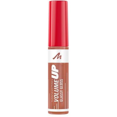 Manhattan Volume Up Glassy Gloss, feuchtigkeitsspendender Lipgloss für voller aussehende Lippen, einfache Anwendung, vegane Formel, 650 Sweet Frosting, 10 ml Manhattan Volume Up Glassy Gloss, feuchtigkeitsspendender Lipgloss für voller aussehende Lippen, einfache Anwendung, vegane Formel, 650 Sweet Frosting, 10 ml