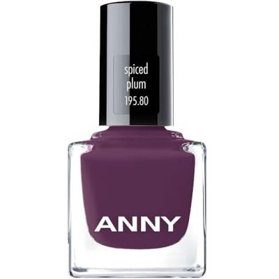 ANNY Nail Polish – Hochwertiger Farb-Nagellack mit langanhaltendem Glanz, splitterresistent und schnelltrocknend, Farbe: spiced plum Warmes Pflaumenviolett 15 ml ANNY Nail Polish – Hochwertiger Farb-Nagellack mit langanhaltendem Glanz, splitterresistent und schnelltrocknend, Farbe: spiced plum Warmes Pflaumenviolett 15 ml