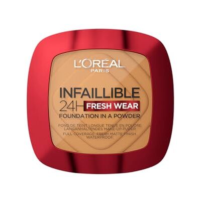 L'Oreal Paris L'Oréal Paris Infaillible 24H Fresh Wear Make-Up-Puder 330 Hazelnut, mattierendes Make-Up-Puder, wasserfest, schweißfest, bis zu 24H Halt L'Oreal Paris L'Oréal Paris Infaillible 24H Fresh Wear Make-Up-Puder 330 Hazelnut, mattierendes Make-Up-Puder, wasserfest, schweißfest, bis zu 24H Halt
