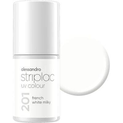 alessandro Striplac UV-Nagellack French White Milky Deckend & Kratzfest bis zu 15 Tage Leichtes Auftragen Schonende Abziehtechnologie Vegan Weiß, 6,5ml alessandro Striplac UV-Nagellack French White Milky Deckend & Kratzfest bis zu 15 Tage Leichtes Auftragen Schonende Abziehtechnologie Vegan Weiß, 6,5ml