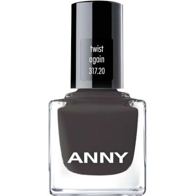 ANNY Nail Polish, Hochwertiger Farb-Nagellack, Rauchiges Taupegrau Langanhaltender Glanz, Splitterresistent & schnelltrocknend, Twist again, 15ml ANNY Nail Polish, Hochwertiger Farb-Nagellack, Rauchiges Taupegrau Langanhaltender Glanz, Splitterresistent & schnelltrocknend, Twist again, 15ml