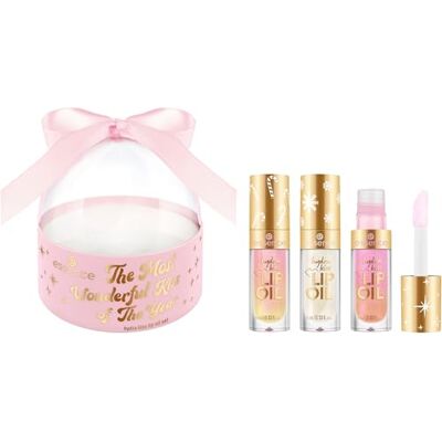 Essence Cosmetics essence the most wonderful kiss of the year hydra kiss LIP OIL set 01 Wish for a Kiss, Set mit drei limitierten Lippenölen, Schneekugel‑Design Essence Cosmetics essence the most wonderful kiss of the year hydra kiss LIP OIL set 01 Wish for a Kiss, Set mit drei limitierten Lippenölen, Schneekugel‑Design
