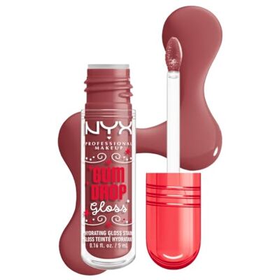 NYX PROFESSIONAL MAKEUP Gumdrop Gloss, Feuchtigkeitsspendender Lipgloss und Lip Stain, Bis zu 12 Stunden Pflege, Farbe: Hydra Honey NYX PROFESSIONAL MAKEUP Gumdrop Gloss, Feuchtigkeitsspendender Lipgloss und Lip Stain, Bis zu 12 Stunden Pflege, Farbe: Hydra Honey