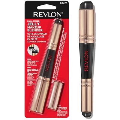 Revlon , doppelseitiger Jelly-Make-up-Applicator aus Silikon zum Verblenden von Rouge, Bronzer, Concealer, Kontur, Augen und Lippen, 1 Stück Revlon , doppelseitiger Jelly-Make-up-Applicator aus Silikon zum Verblenden von Rouge, Bronzer, Concealer, Kontur, Augen und Lippen, 1 Stück