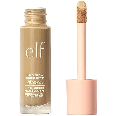 e.l.f. Halo Glow Liquid Filter, Teint-Booster für einen strahlenden, weich fokussierten Blick, mit Hyaluronsäure, vegan und frei von Tierversuchen, 3,5 Medium e.l.f. Halo Glow Liquid Filter, Teint-Booster für einen strahlenden, weich fokussierten Blick, mit Hyaluronsäure, vegan und frei von Tierversuchen, 3,5 Medium