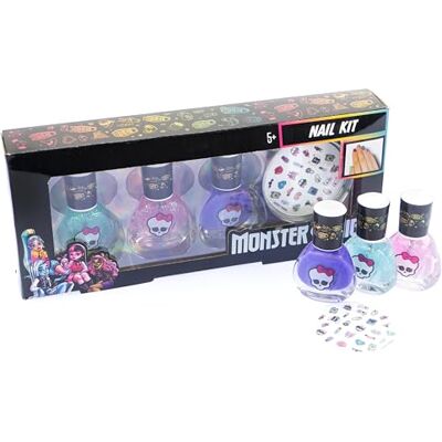 Nice Group Monster High Nail Kit, 3er Pack Nagellack und Aufkleber Nice Group Monster High Nail Kit, 3er Pack Nagellack und Aufkleber