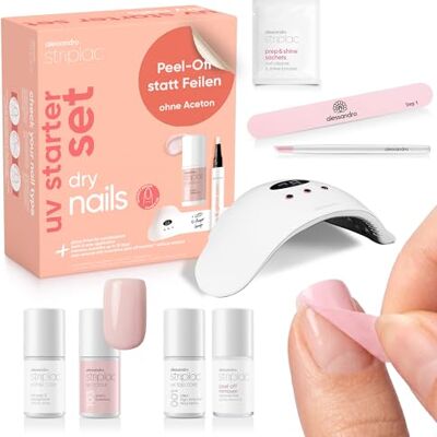 alessandro Striplac UV Nagellack Set Trockene Nägel Bis zu 15 Tage Halt ohne Absplittern Leichtes Entfernen Schonend & Vegan Inkl. LED-Lampe alessandro Striplac UV Nagellack Set Trockene Nägel Bis zu 15 Tage Halt ohne Absplittern Leichtes Entfernen Schonend & Vegan Inkl. LED-Lampe