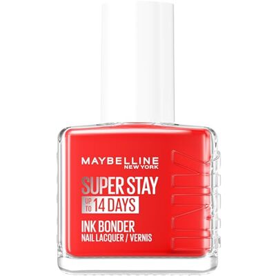 MAYBELLINE New York – Nagellack bunt langanhaltend – intensive und pigmentierte Farben – Stärkt beschädigte Nägel – Superstay Ink Bonder – Farbton: Blood Orange 493 – 12 ml MAYBELLINE New York – Nagellack bunt langanhaltend – intensive und pigmentierte Farben – Stärkt beschädigte Nägel – Superstay Ink Bonder – Farbton: Blood Orange 493 – 12 ml