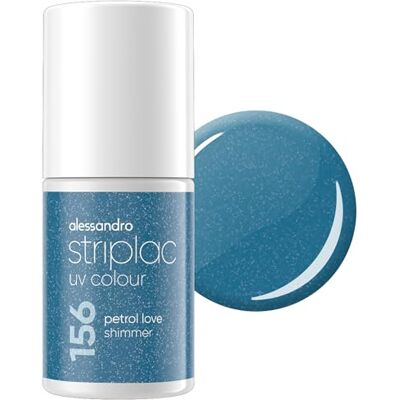 alessandro Striplac UV-Nagellack Petrol Love Shimmer Deckend & Kratzfest bis zu 15 Tage Leichtes Auftragen Schonende Abziehtechnologie Vegan Blau, 6,5ml alessandro Striplac UV-Nagellack Petrol Love Shimmer Deckend & Kratzfest bis zu 15 Tage Leichtes Auftragen Schonende Abziehtechnologie Vegan Blau, 6,5ml