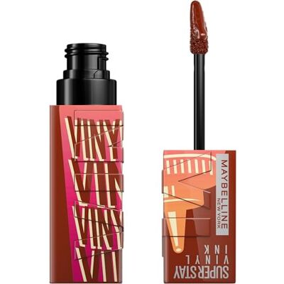 MAYBELLINE New York Super Stay Vinyl Ink Sauce Edition, Flüssiger Lippenstift für 16H Halt & Vinyl-Glanz, Wischfeste Farbe ohne Abfärben, Nr. 190 Sweet N' Sour, 1 Stk. MAYBELLINE New York Super Stay Vinyl Ink Sauce Edition, Flüssiger Lippenstift für 16H Halt & Vinyl-Glanz, Wischfeste Farbe ohne Abfärben, Nr. 190 Sweet N' Sour, 1 Stk.