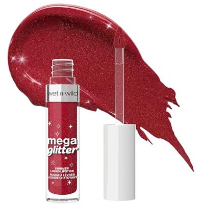 Wet n Wild Mega Glitter Shimmer Liquid Lipstick, Glitzer Lippenstift, Leichte Formel mit Vitamin E für Gepflegte Lippen, Angenehmes Tragegefühl, New Soulmate Wet n Wild Mega Glitter Shimmer Liquid Lipstick, Glitzer Lippenstift, Leichte Formel mit Vitamin E für Gepflegte Lippen, Angenehmes Tragegefühl, New Soulmate
