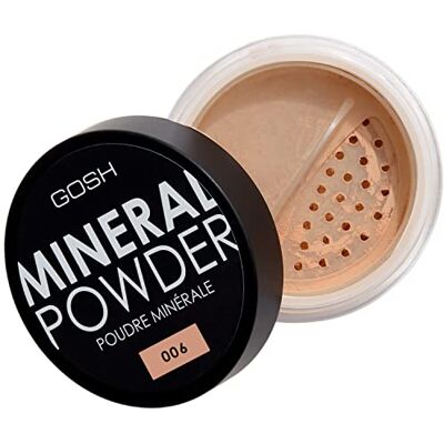 GOSH Mineral Powder, vegan I loses Fixierpuder mit Mineralien für alle Hauttypen I mattierend & langanhaltend für einen makellosen Teint I kein Maskeneffekt I mittel- bis hochdeckend I 006 Honey GOSH Mineral Powder, vegan I loses Fixierpuder mit Mineralien für alle Hauttypen I mattierend & langanhaltend für einen makellosen Teint I kein Maskeneffekt I mittel- bis hochdeckend I 006 Honey