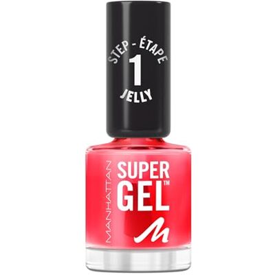 Manhattan Super Gel Nail Polish, Jelly Gloss, langhaltender Nagellack, hochglänzendes Finish, einfache Anwendung, gelartige Maniküre, splittert nicht, cleane Formel, 010 Coco Suga, 12ml Manhattan Super Gel Nail Polish, Jelly Gloss, langhaltender Nagellack, hochglänzendes Finish, einfache Anwendung, gelartige Maniküre, splittert nicht, cleane Formel, 010 Coco Suga, 12ml