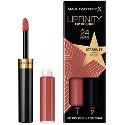 Max Factor Lipfinity Lip Colour Rising Stars Collection, 82 Stardust, langanhaltender Lippenstift + feuchtigkeitsspendender Top Coat, bis zu 24h Halt, mit präzisem Applikator, 2.3 ml + 1.9 g Max Factor Lipfinity Lip Colour Rising Stars Collection, 82 Stardust, langanhaltender Lippenstift + feuchtigkeitsspendender Top Coat, bis zu 24h Halt, mit präzisem Applikator, 2.3 ml + 1.9 g