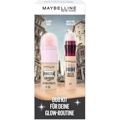 MAYBELLINE New York 4-in-1 Make Up Instant Perfector Glow, Nr. 01 Light, 20 ml + Instant Anti-Age Effekt Concealer Nr. 01 Light, 6,8 ml MAYBELLINE New York 4-in-1 Make Up Instant Perfector Glow, Nr. 01 Light, 20 ml + Instant Anti-Age Effekt Concealer Nr. 01 Light, 6,8 ml