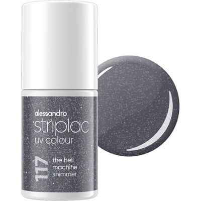 alessandro Striplac UV-Nagellack The Hell Machine Shimmer Deckend & Kratzfest bis zu 15 Tage Leichtes Auftragen Schonende Abziehtechnologie Vegan Grau, 6,5ml alessandro Striplac UV-Nagellack The Hell Machine Shimmer Deckend & Kratzfest bis zu 15 Tage Leichtes Auftragen Schonende Abziehtechnologie Vegan Grau, 6,5ml