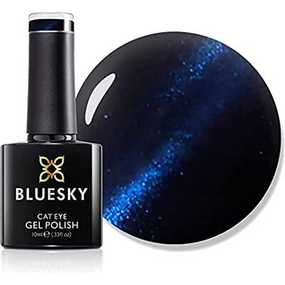 Bluesky Gel Polish, Cat Eye Blau, KA548, Gel auflösbarer Nagellack, Blau, Schimmer, 10 ml Bluesky Gel Polish, Cat Eye Blau, KA548, Gel auflösbarer Nagellack, Blau, Schimmer, 10 ml