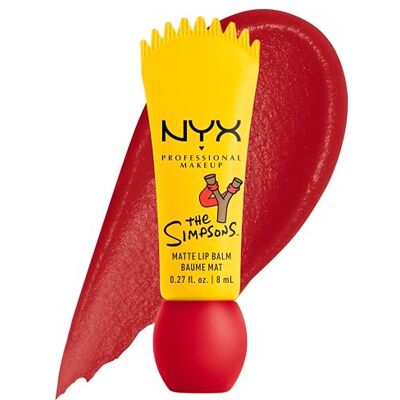 NYX PROFESSIONAL MAKEUP Simpson Smushy Matte Lip Balm, aufbaubarer Lippenbalsam, weichzeichnend, matt, hydratisierend, vegan, Rebel Red, 1 Stück NYX PROFESSIONAL MAKEUP Simpson Smushy Matte Lip Balm, aufbaubarer Lippenbalsam, weichzeichnend, matt, hydratisierend, vegan, Rebel Red, 1 Stück