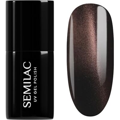 Semilac UV Nagellack 965 Chocolate Gloss 7 ml – Tiefes Braun mit warmem magnetischem Cat-Eye Gloss-Effekt – Inner Glow Kollektion Semilac UV Nagellack 965 Chocolate Gloss 7 ml – Tiefes Braun mit warmem magnetischem Cat-Eye Gloss-Effekt – Inner Glow Kollektion