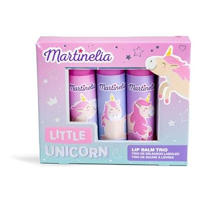 Martinelia Trio Lippenbalsam Einhorn für Kinder – Sortiment mit 3 Lippenbalsam – feuchtigkeitsspendende Lippenstifte – Geschenk für Mädchen Martinelia Trio Lippenbalsam Einhorn für Kinder – Sortiment mit 3 Lippenbalsam – feuchtigkeitsspendende Lippenstifte – Geschenk für Mädchen