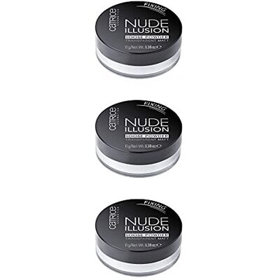 Catrice Cosmetics Catrice Nude Illusion Loose Powder, Transparent, langanhaltend, mattierend, matt, für trockene Haut, vegan, ölfrei, ohne Parfüm, ohne Alkohol, 3er Pack (3x11g) Catrice Cosmetics Catrice Nude Illusion Loose Powder, Transparent, langanhaltend, mattierend, matt, für trockene Haut, vegan, ölfrei, ohne Parfüm, ohne Alkohol, 3er Pack (3x11g)