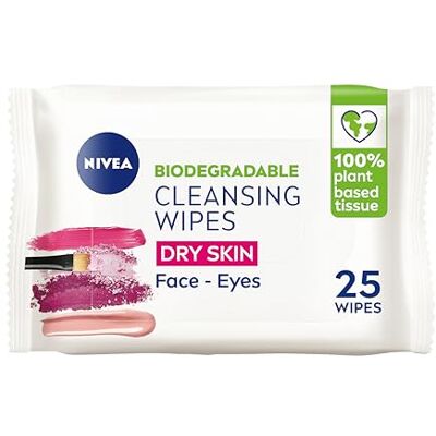 NIVEA 3in1 Biologisch abbaubare Linderung Make-up Entferner 25 Stück NIVEA 3in1 Biologisch abbaubare Linderung Make-up Entferner 25 Stück
