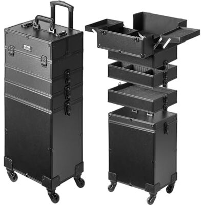 VEVOR Kosmetikkoffer mit wärmeisolierender Schicht Make Up Tasche aus MDF-Platte + Aluminiumrahmen robust und verschleißfest Schminkkoffer Schminktasche Kosmetikbeutel Make-up-Organizer 353x253x745mm VEVOR Kosmetikkoffer mit wärmeisolierender Schicht Make Up Tasche aus MDF-Platte + Aluminiumrahmen robust und verschleißfest Schminkkoffer Schminktasche Kosmetikbeutel Make-up-Organizer 353x253x745mm