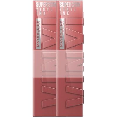 MAYBELLINE New York Super Stay Vinyl Ink Flüssiger Lippenstift für 16H Halt & Glanz, Wischfeste & hochpigmentierte Farbe, Vinyl-Finish ohne Abfärben, Nuance: 95 Captivated, 4,2ml MAYBELLINE New York Super Stay Vinyl Ink Flüssiger Lippenstift für 16H Halt & Glanz, Wischfeste & hochpigmentierte Farbe, Vinyl-Finish ohne Abfärben, Nuance: 95 Captivated, 4,2ml