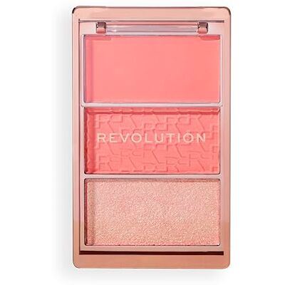 Revolution Beauty London Revolution, Blush Icon Palette (Authentic Peach), Creme- & Puder-Rougepalette, Hochpigmentiert, 3 Farben, Authentic Peach, Tierversuchsfrei & Vegan Revolution Beauty London Revolution, Blush Icon Palette (Authentic Peach), Creme- & Puder-Rougepalette, Hochpigmentiert, 3 Farben, Authentic Peach, Tierversuchsfrei & Vegan