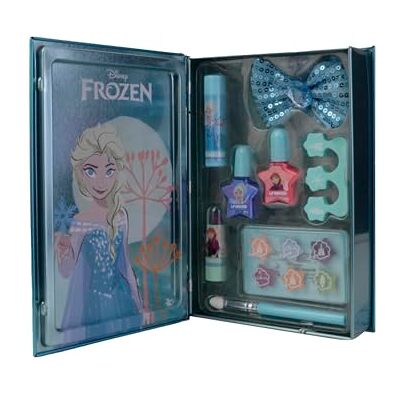 Lip Smacker Frozen Beauty Book Tin, Frozen Schminkset für Kinder mit Lippenbalsam, Lidschatten und Nagellack, Inklusive Haarzubehör Lip Smacker Frozen Beauty Book Tin, Frozen Schminkset für Kinder mit Lippenbalsam, Lidschatten und Nagellack, Inklusive Haarzubehör