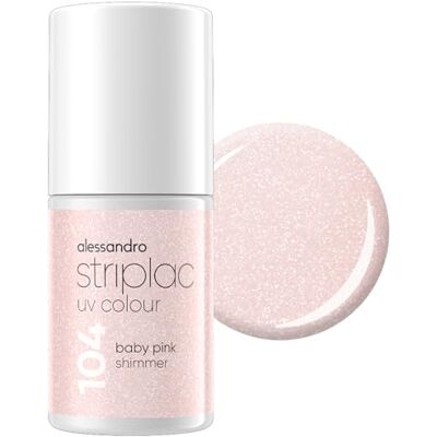 alessandro Striplac UV-Nagellack Baby Pink Shimmer Deckend & Kratzfest bis zu 15 Tage Leichtes Auftragen Schonende Abziehtechnologie Vegan Nude, 6,5ml alessandro Striplac UV-Nagellack Baby Pink Shimmer Deckend & Kratzfest bis zu 15 Tage Leichtes Auftragen Schonende Abziehtechnologie Vegan Nude, 6,5ml