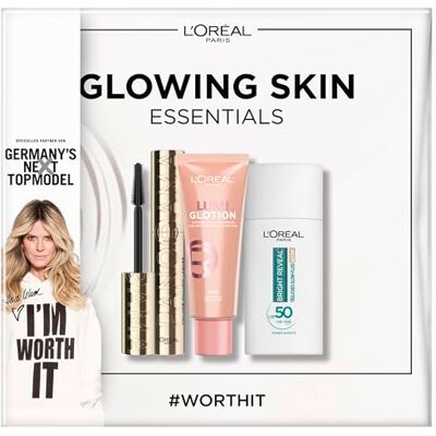 L'Oreal Paris L'Oréal Paris Germany's Next Topmodel Make-up-Set Glowing Skin Essentials mit Panorama Mascara, Lumi Glotion Highlighter und Bright Reveal Glow-Fluid LSF 50 L'Oreal Paris L'Oréal Paris Germany's Next Topmodel Make-up-Set Glowing Skin Essentials mit Panorama Mascara, Lumi Glotion Highlighter und Bright Reveal Glow-Fluid LSF 50