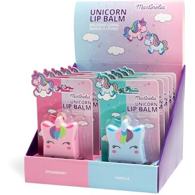 Martinelia Lippenbalsam Einhorn für Kinder – Aromatisierter Lippenstift für Mädchen – feuchtigkeitsspendender Balsam – ohne Giftstoffe – zufälliges Modell Erdbeere oder Vanille – 1 Stück Martinelia Lippenbalsam Einhorn für Kinder – Aromatisierter Lippenstift für Mädchen – feuchtigkeitsspendender Balsam – ohne Giftstoffe – zufälliges Modell Erdbeere oder Vanille – 1 Stück