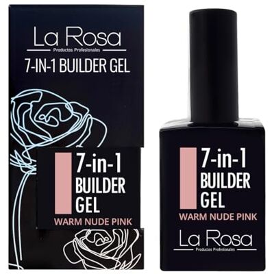 La Rosa Productos Profesionales LaRosa 7-in-1 BUILDER GEL in a Bottle UV Aufbaugel für Nageldesign und Nailart 15 ml WARMES NUDE ROSA La Rosa Productos Profesionales LaRosa 7-in-1 BUILDER GEL in a Bottle UV Aufbaugel für Nageldesign und Nailart 15 ml WARMES NUDE ROSA