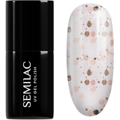 Semilac UV Nagellack 926 Princess Drops 7 ml – Transparenter Effektlack mit Partikeln für Nail Art. Semilac UV Nagellack 926 Princess Drops 7 ml – Transparenter Effektlack mit Partikeln für Nail Art.