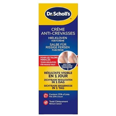 Dr. Scholl's Scholl Fußcreme, gegen Spalten, rissige oder rissige Fersen, 24 Stunden, 60 ml Dr. Scholl's Scholl Fußcreme, gegen Spalten, rissige oder rissige Fersen, 24 Stunden, 60 ml