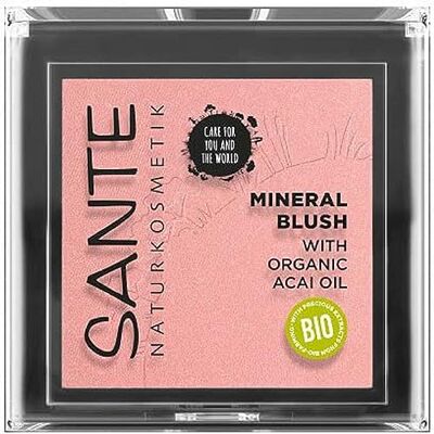 Sante Naturkosmetik Mineral Blush 01 Mellow Peach, natürliches Rouge mit seidig-weicher Textur, verleiht natürliche Frische und setzt strahlende Farbakzente, mit wertvollem Bio-Acaiöl, Vegan, 5 g Sante Naturkosmetik Mineral Blush 01 Mellow Peach, natürliches Rouge mit seidig-weicher Textur, verleiht natürliche Frische und setzt strahlende Farbakzente, mit wertvollem Bio-Acaiöl, Vegan, 5 g