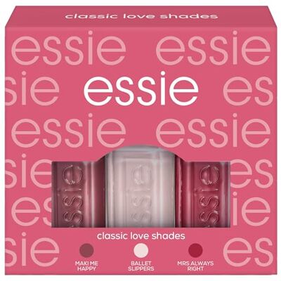 essie Nagellack-Set classic love shades, 3 Mini-Nagellacke für farbintensive Fingernägel essie Nagellack-Set classic love shades, 3 Mini-Nagellacke für farbintensive Fingernägel