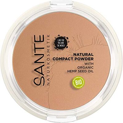 Sante Naturkosmetik Naturkosmetik Natural Compact Powder 03 Warm Honey, ideal für dunklere Hauttöne, mattiert und fixiert langanhaltend, für einen natürlichen Glow, mit Bio-Hanfsamenöl, Vegan, 9g Sante Naturkosmetik Naturkosmetik Natural Compact Powder 03 Warm Honey, ideal für dunklere Hauttöne, mattiert und fixiert langanhaltend, für einen natürlichen Glow, mit Bio-Hanfsamenöl, Vegan, 9g