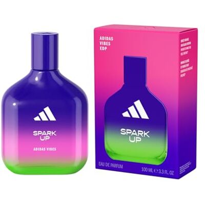 Adidas Vibes Spark Up Eau de Parfum, langanhaltender, belebender Unisex-Duft mit natürlichen ätherischen Ölen, 100ml Adidas Vibes Spark Up Eau de Parfum, langanhaltender, belebender Unisex-Duft mit natürlichen ätherischen Ölen, 100ml