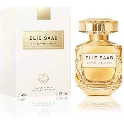 Elie Saab Le Parfum Lumière 90 ml – Eau de Parfum für Frauen – Blumiger Holziger Duft – Umwerfende Noten von Ylang Ylang, Jasmin und Amberholz – Transparentes Glasflakon Elie Saab Le Parfum Lumière 90 ml – Eau de Parfum für Frauen – Blumiger Holziger Duft – Umwerfende Noten von Ylang Ylang, Jasmin und Amberholz – Transparentes Glasflakon