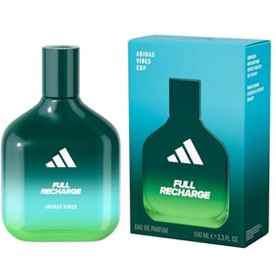 Adidas Vibes Full Recharge Eau de Parfum, langanhaltender, belebender Unisex-Duft mit würzig-frischen Noten und natürlichen ätherischen Ölen, 100ml Adidas Vibes Full Recharge Eau de Parfum, langanhaltender, belebender Unisex-Duft mit würzig-frischen Noten und natürlichen ätherischen Ölen, 100ml