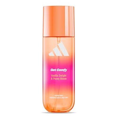 Adidas Vibes Get Comfy Hair & Body Mist für Frauen, stimmungsaufhellendes Body Mist mit Noten von saftiger Mango und süßer Zitrone, 236 ml Adidas Vibes Get Comfy Hair & Body Mist für Frauen, stimmungsaufhellendes Body Mist mit Noten von saftiger Mango und süßer Zitrone, 236 ml