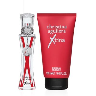 Christina Aguilera Xtina 2-teiliges Geschenkset, floral-holzig-fruchtiger Duft, spritzige Himbeeren, gezuckerte Rosenblätter & Eichenmoos, markantes 50 ml Duschgel + 15 ml Eau de Parfum für Damen Christina Aguilera Xtina 2-teiliges Geschenkset, floral-holzig-fruchtiger Duft, spritzige Himbeeren, gezuckerte Rosenblätter & Eichenmoos, markantes 50 ml Duschgel + 15 ml Eau de Parfum für Damen