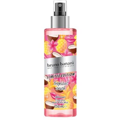 bruno banani Limited Edition Body & Hair Mist für Sie, strahlend-femininer Duft mit floral-fruchtigen Noten, für Körper und Haare, 250 ml bruno banani Limited Edition Body & Hair Mist für Sie, strahlend-femininer Duft mit floral-fruchtigen Noten, für Körper und Haare, 250 ml
