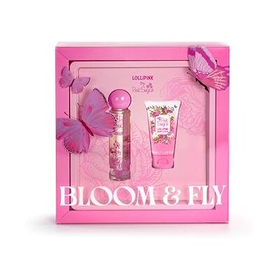 Pink Sugar Lollipink Geschenkset BLOOM & FLY – Eau de Toilette 50 ml + Body Lotion 50 ml – Set, Made in Italy Pink Sugar Lollipink Geschenkset BLOOM & FLY – Eau de Toilette 50 ml + Body Lotion 50 ml – Set, Made in Italy