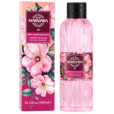 Marmara BEAUTY Eau de Cologne Kirschblüten 300ml 80° Alkohol erfrischender Duft für Frauen Duftwasser für Damen Erfrischt kühlt Frisch & Blumig EDC Women Kölnischwasser Marmara BEAUTY Eau de Cologne Kirschblüten 300ml 80° Alkohol erfrischender Duft für Frauen Duftwasser für Damen Erfrischt kühlt Frisch & Blumig EDC Women Kölnischwasser