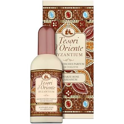 Tesori d'Oriente EDT Byzantium 100 ml aromatisches Parfüm schwarze Rose & Labdanum im Aluminiumflakon Wellness-Ritual für Körper & Sinne Tesori d'Oriente EDT Byzantium 100 ml aromatisches Parfüm schwarze Rose & Labdanum im Aluminiumflakon Wellness-Ritual für Körper & Sinne
